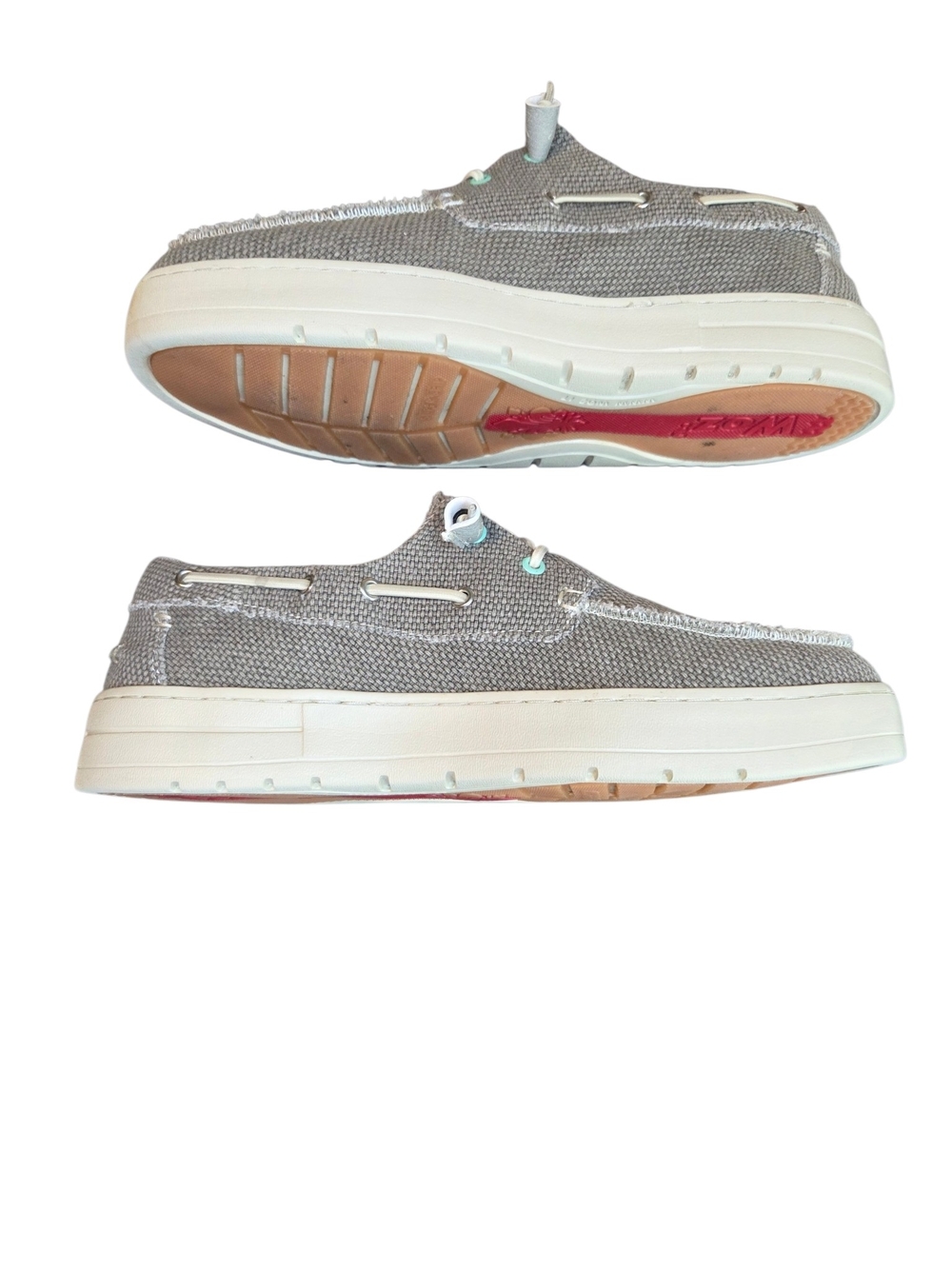 Woz James Bold Taupe Men’s Boat Shoes - Picture 4 of 14